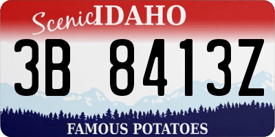 ID license plate 3B8413Z