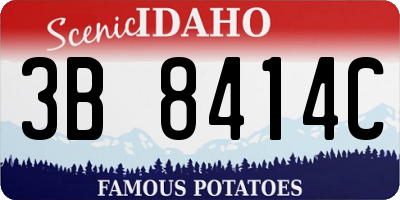 ID license plate 3B8414C