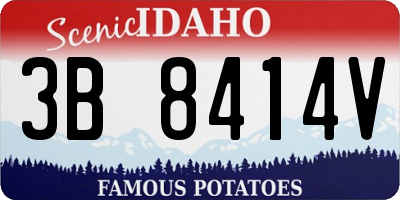 ID license plate 3B8414V