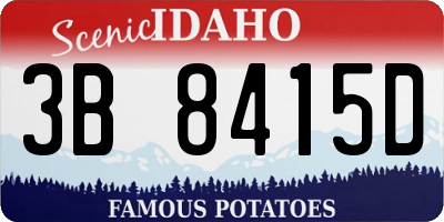 ID license plate 3B8415D