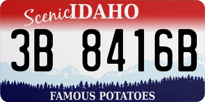 ID license plate 3B8416B