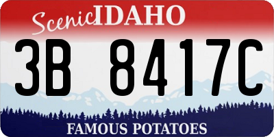 ID license plate 3B8417C