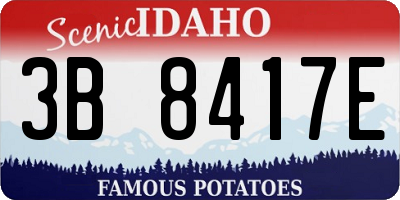 ID license plate 3B8417E