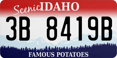 ID license plate 3B8419B