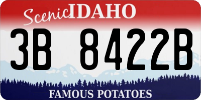 ID license plate 3B8422B