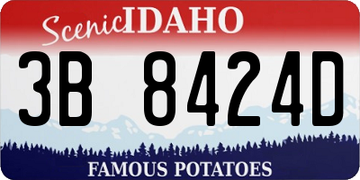 ID license plate 3B8424D