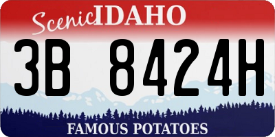 ID license plate 3B8424H
