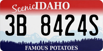 ID license plate 3B8424S