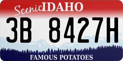 ID license plate 3B8427H