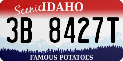 ID license plate 3B8427T