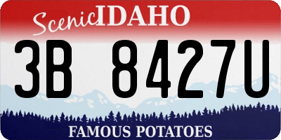 ID license plate 3B8427U