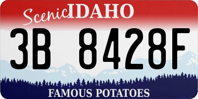 ID license plate 3B8428F