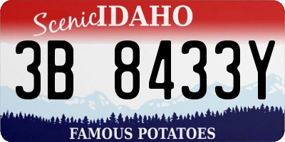 ID license plate 3B8433Y