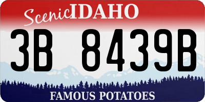 ID license plate 3B8439B