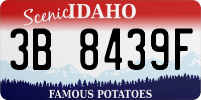 ID license plate 3B8439F