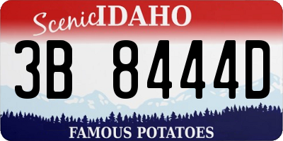 ID license plate 3B8444D