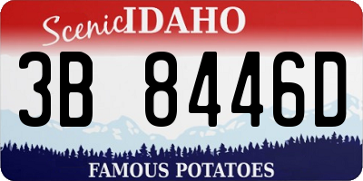 ID license plate 3B8446D