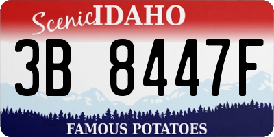 ID license plate 3B8447F