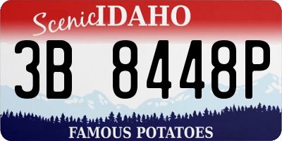 ID license plate 3B8448P