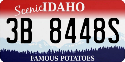 ID license plate 3B8448S