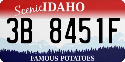 ID license plate 3B8451F