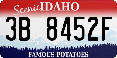 ID license plate 3B8452F