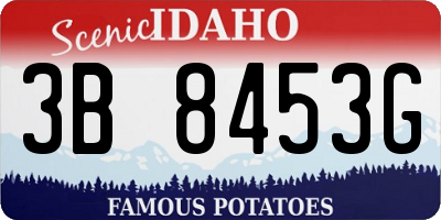ID license plate 3B8453G