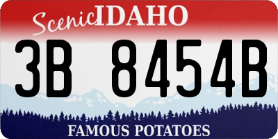 ID license plate 3B8454B