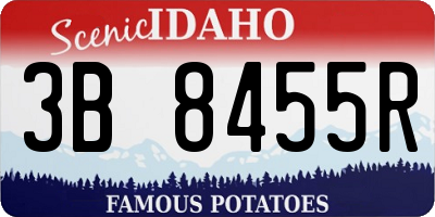 ID license plate 3B8455R