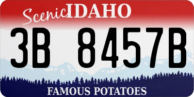 ID license plate 3B8457B