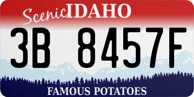 ID license plate 3B8457F