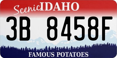 ID license plate 3B8458F