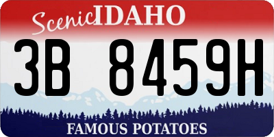 ID license plate 3B8459H