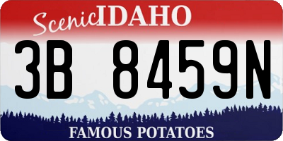 ID license plate 3B8459N