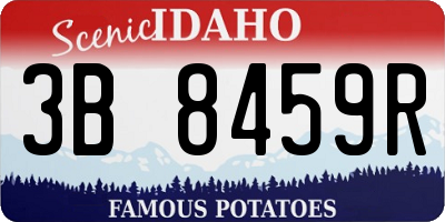 ID license plate 3B8459R