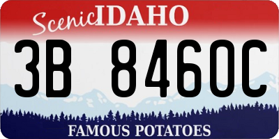 ID license plate 3B8460C