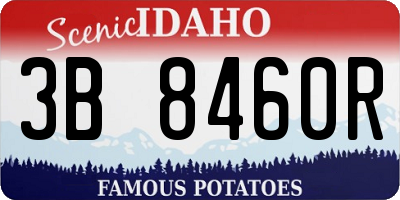 ID license plate 3B8460R