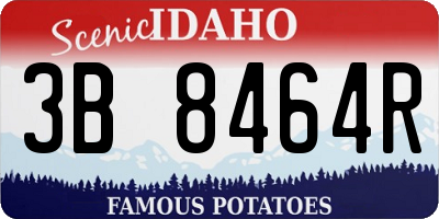 ID license plate 3B8464R