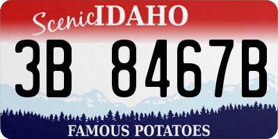 ID license plate 3B8467B