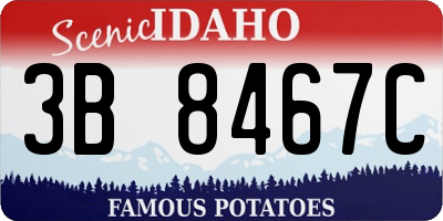 ID license plate 3B8467C