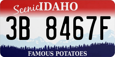 ID license plate 3B8467F
