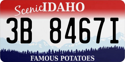 ID license plate 3B8467I
