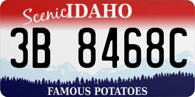 ID license plate 3B8468C