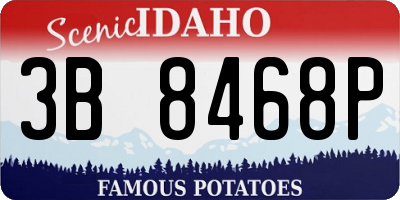 ID license plate 3B8468P