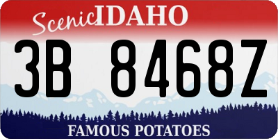 ID license plate 3B8468Z