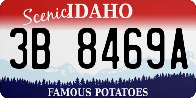 ID license plate 3B8469A