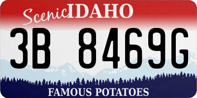 ID license plate 3B8469G