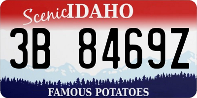 ID license plate 3B8469Z