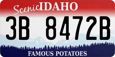 ID license plate 3B8472B