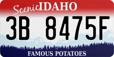 ID license plate 3B8475F
